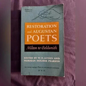 Restoration And Augustan Poems Milton Milton To goldsmith Vtg Book